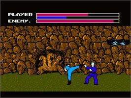 In game image of Fighting Road on the Nintendo NES.