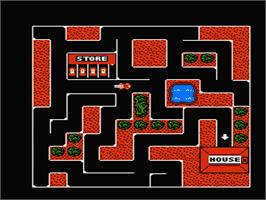 In game image of Fisher-Price: Firehouse Rescue on the Nintendo NES.
