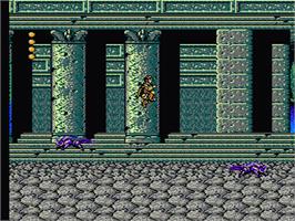 In game image of Frankenstein: The Monster Returns on the Nintendo NES.