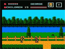 In game image of Friday the 13th on the Nintendo NES.