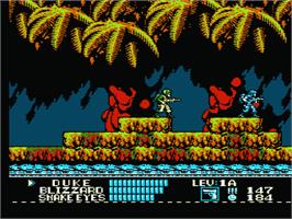In game image of G.I. Joe: A Real American Hero on the Nintendo NES.