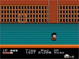 In game image of Ganbare Goemon! Karakuri Douchuu on the Nintendo NES.