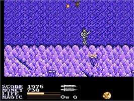 In game image of Ironsword: Wizards & Warriors 2 on the Nintendo NES.