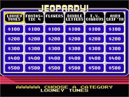 In game image of Jeopardy! Junior Edition on the Nintendo NES.