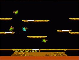 In game image of Joust on the Nintendo NES.