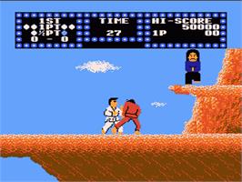 In game image of Karate Champ on the Nintendo NES.