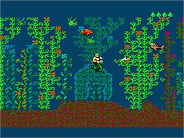 In game image of King Neptune's Adventure on the Nintendo NES.
