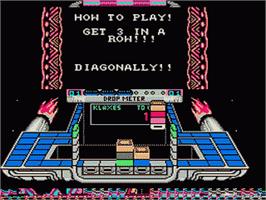 In game image of Klax on the Nintendo NES.