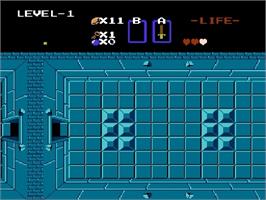 In game image of Legend of Zelda on the Nintendo NES.
