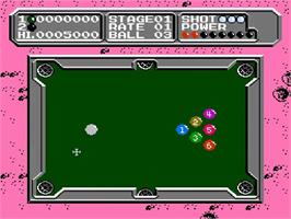 In game image of Lunar Pool on the Nintendo NES.