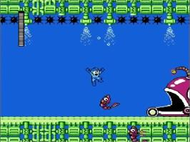 In game image of Mega Man 2 on the Nintendo NES.