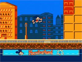 In game image of Mickey's Adventures in Numberland on the Nintendo NES.