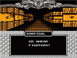 In game image of Might and Magic: Secret of the Inner Sanctum on the Nintendo NES.