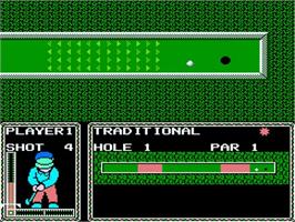 In game image of Mini-Putt on the Nintendo NES.