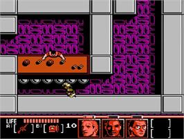 In game image of Mission Impossible on the Nintendo NES.