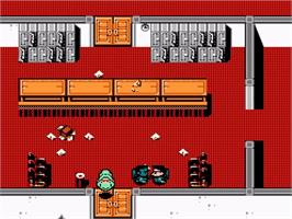 In game image of New Ghostbusters 2 on the Nintendo NES.