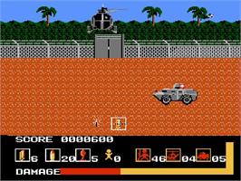 In game image of Operation Wolf on the Nintendo NES.