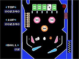 In game image of Pinball on the Nintendo NES.