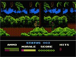 In game image of Platoon on the Nintendo NES.