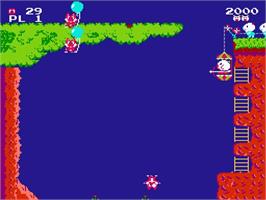 In game image of Pooyan on the Nintendo NES.