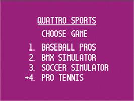 In game image of Quattro Sports on the Nintendo NES.