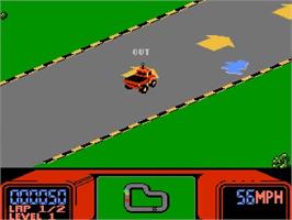 In game image of R.C. Pro-Am on the Nintendo NES.