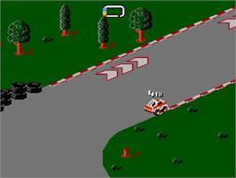 In game image of R.C. Pro-Am 2 on the Nintendo NES.