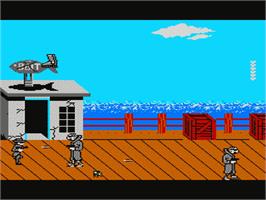 In game image of Raid 2020 on the Nintendo NES.