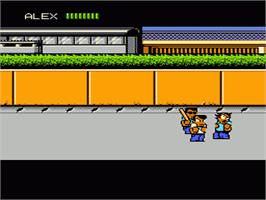 In game image of River City Ransom on the Nintendo NES.