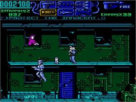 In game image of Robocop 3 on the Nintendo NES.