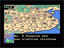 In game image of Romance of the Three Kingdoms 2 on the Nintendo NES.