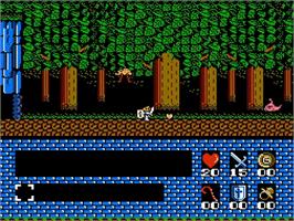 In game image of Romancia: Dragon Slayer Jr. on the Nintendo NES.