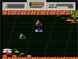 In game image of Seicross on the Nintendo NES.