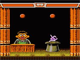 In game image of Sesame Street 1 2 3 on the Nintendo NES.