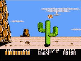 In game image of Shooting Range on the Nintendo NES.