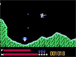 In game image of Solar Jetman: Hunt for the Golden Warpship on the Nintendo NES.