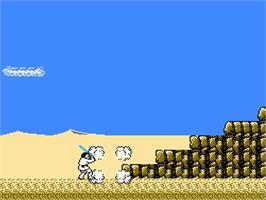 In game image of Star Wars on the Nintendo NES.