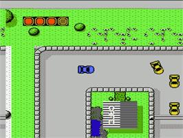 In game image of Super Cars on the Nintendo NES.