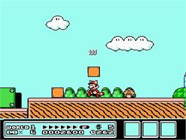 In game image of Super Mario Bros. 3 on the Nintendo NES.