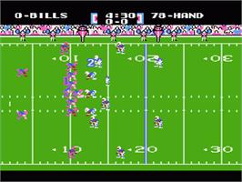 In game image of Tecmo Super Bowl on the Nintendo NES.