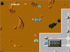 In game image of Terra Cresta on the Nintendo NES.