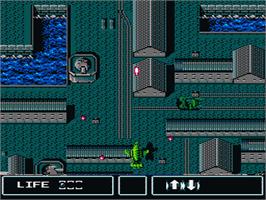 In game image of Thunderbirds on the Nintendo NES.