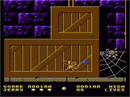 In game image of Tom & Jerry: The Ultimate Game of Cat and Mouse on the Nintendo NES.