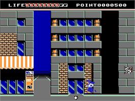 In game image of Valis: The Fantasm Soldier on the Nintendo NES.