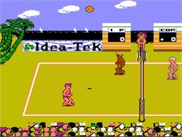In game image of Volley Ball on the Nintendo NES.