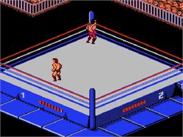 In game image of WWF Wrestlemania Challenge on the Nintendo NES.
