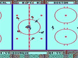In game image of Wayne Gretzky Hockey on the Nintendo NES.