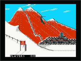 In game image of Winter Games on the Nintendo NES.