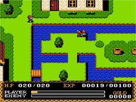 In game image of Ys on the Nintendo NES.