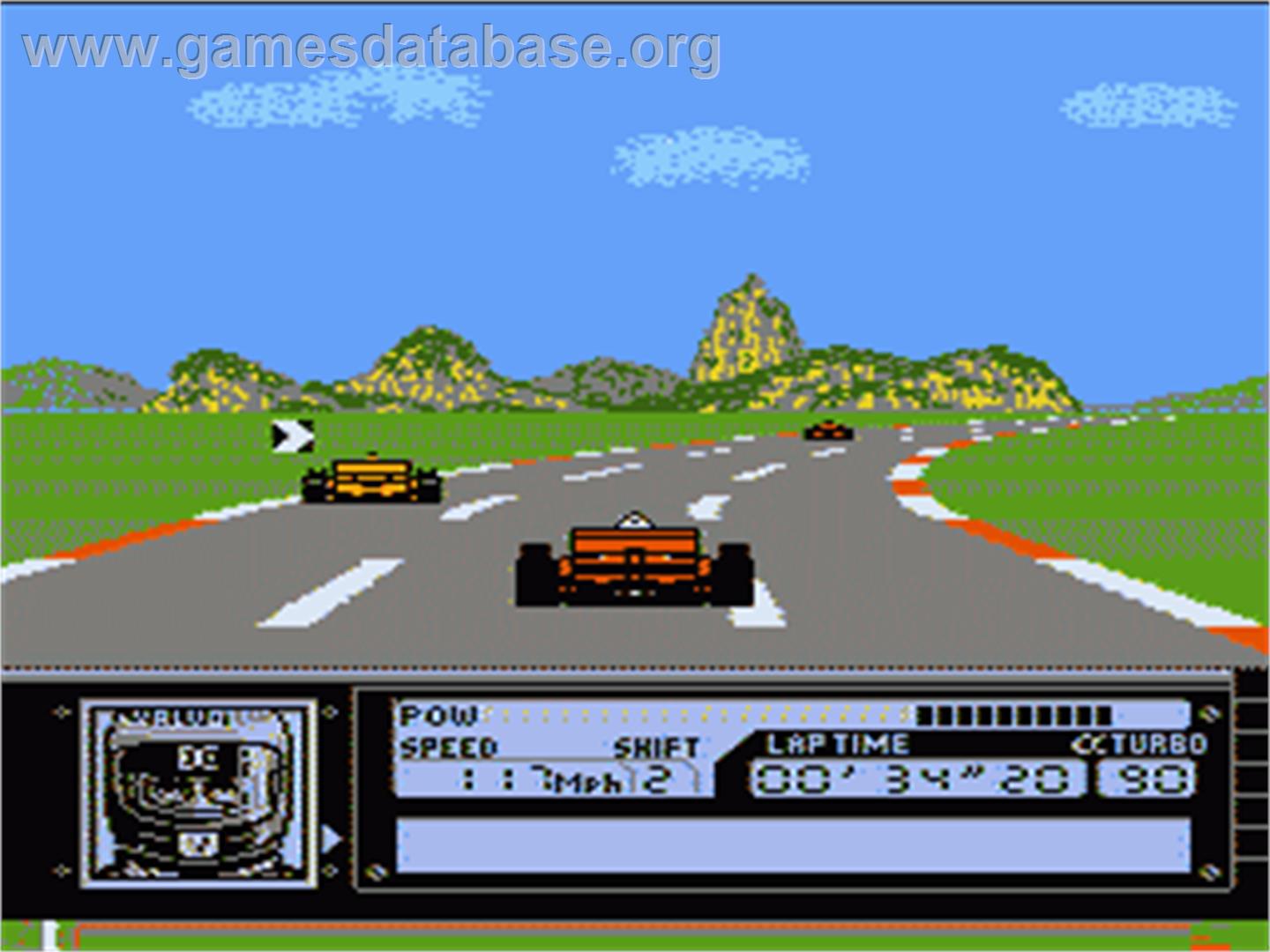 Al Unser Jr. Turbo Racing - Nintendo NES - Artwork - In Game